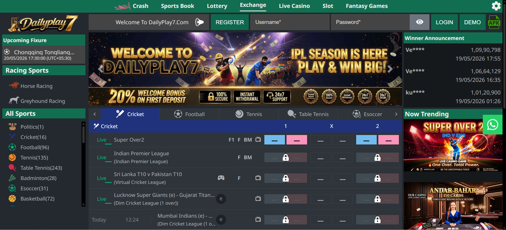 Dailyplay7 - Official Betting Exchange India